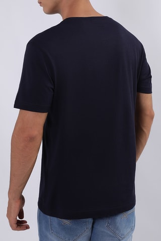 T-shirt - Bleu nuit et blanc