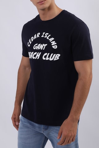 T-shirt - Bleu nuit et blanc