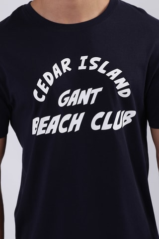 T-shirt - Bleu nuit et blanc