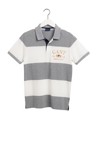 Polo - Gris chiné et blanc