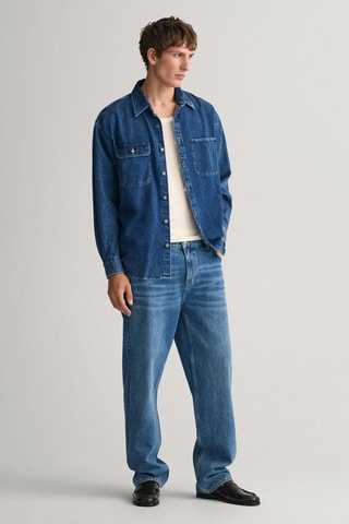 Chemise en jean - Bleu foncé