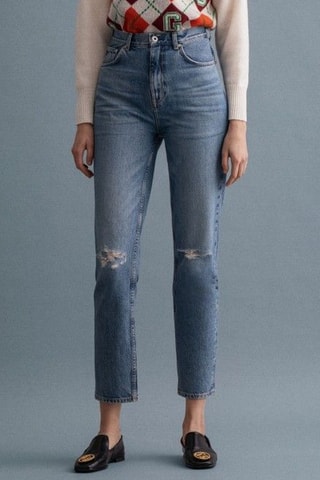 Jean taille haute - Bleu