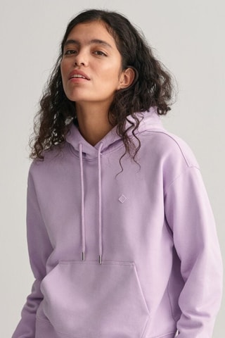 Sweat à capuche en coton biologique - Mauve