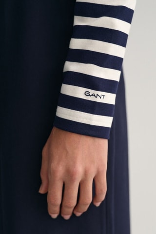 T-shirt relaxed - Écru et bleu marine