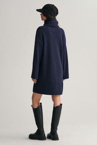 Robe pull en laine et cachemire - Bleu marine