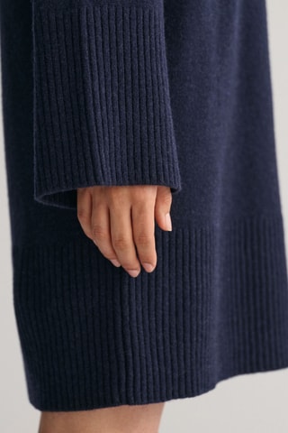 Robe pull en laine et cachemire - Bleu marine