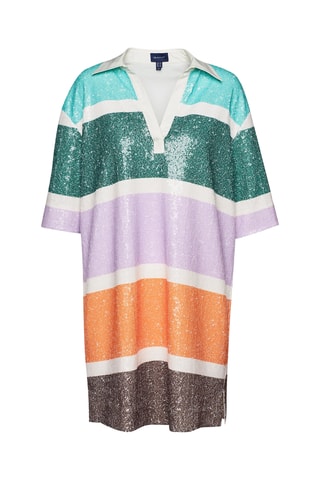 Robe droite - Orange et violet