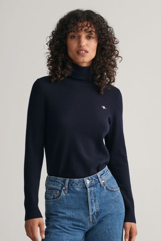 Pull en laine d’agneau - Bleu marine