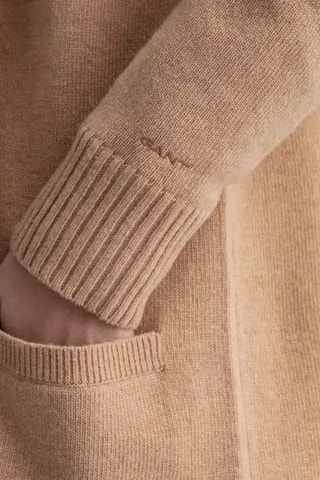 Gilet long en laine d’agneau - Kaki