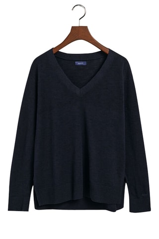 Pull en lin et soie - Bleu nuit