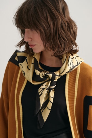 Carré en soie - Jaune