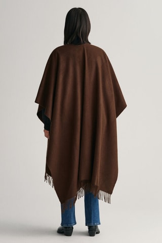 Poncho en laine - Marron