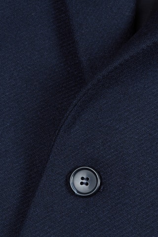 Wollen en Kasjmier Jas - Marineblauw