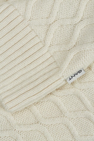 Gilet en coton biologique et laine - Ecru