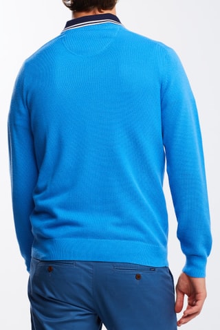 Pull - Bleu roi et blanc