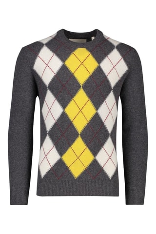 Pull regular en laine - Gris foncé chiné