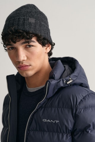 Bonnet en mérinos et alpaga - Anthracite