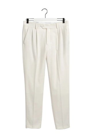Pantalon en laine et cachemire - Ecru