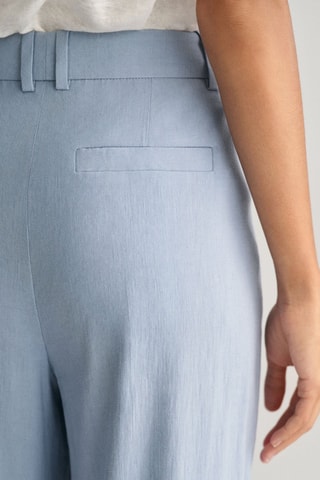 Pantalon en lin taille haute - Ciel