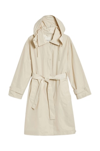 Trench à capuche - Ecru