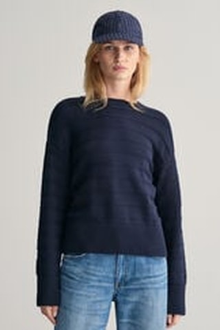 Pull en coton biologique - Bleu nuit