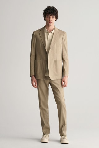 Pantalon en lin - Marron clair chiné