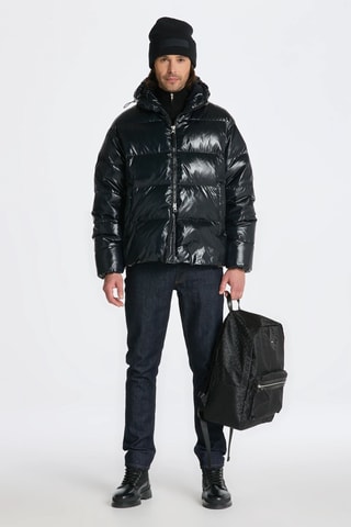 Gewatteerde Jas met Capuchon - Zwart
