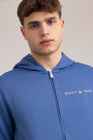 Sweat à capuche - Bleu cobalt et blanc