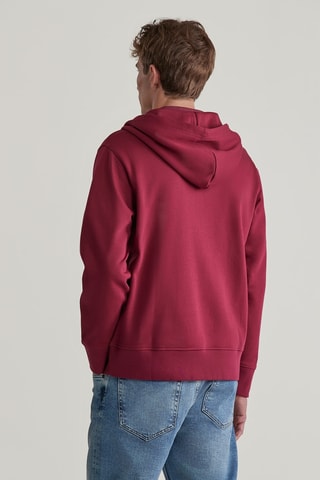 Sweat à capuche - Bordeaux et blanc