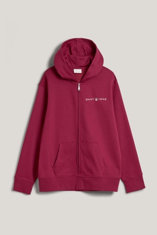 Sweat à capuche - Bordeaux et blanc