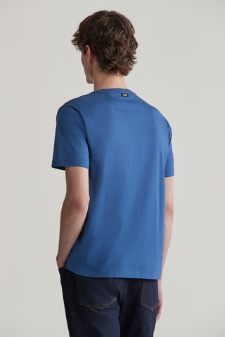T-shirt - Bleu cobalt et blanc