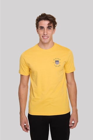 T-shirt - Jaune et bleu marine