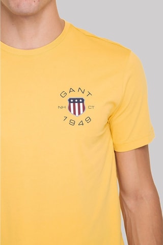 T-shirt - Jaune et bleu marine