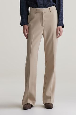 Pantalon flare taille haute - Beige