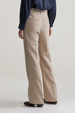 Pantalon flare taille haute - Beige