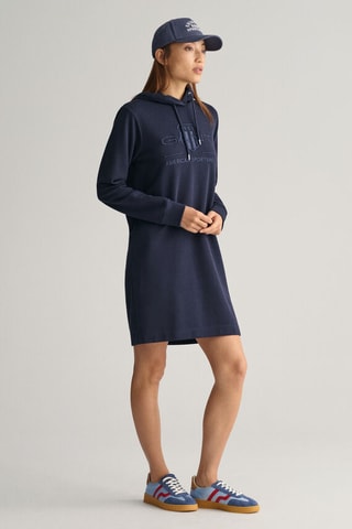 Robe sweat à capuche - Bleu marine