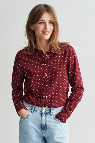 Chemisier - Bordeaux et blanc