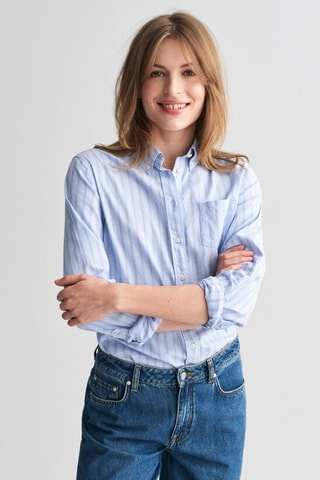 Chemisier regular en coton biologique - Ciel