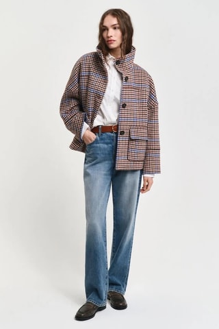 Veste en laine et cachemire - Blanc et marron