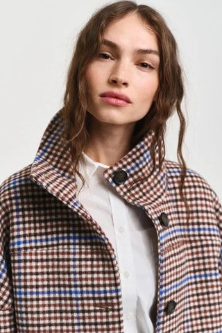 Veste en laine et cachemire - Blanc et marron