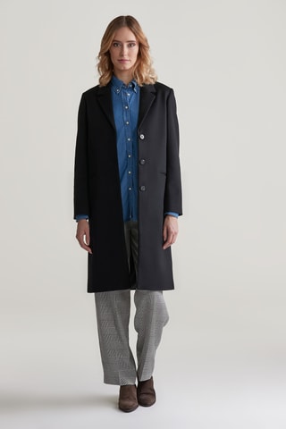 Manteau en laine et cachemire - Noir