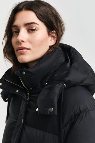 Doudoune longue à capuche - Noir