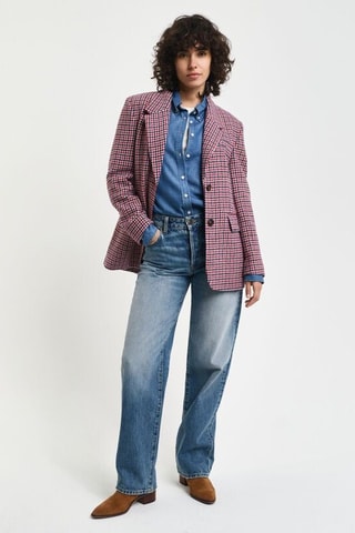 Veste en laine - Bordeaux et noir