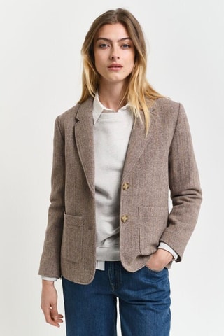 Veste en laine - Beige et marron
