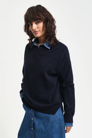 Pull en laine d’agneau - Bleu marine