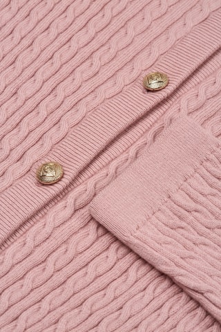 Gilet en coton biologique et mérinos - Rose