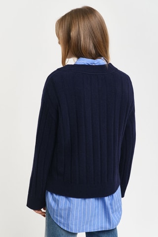 Pull en laine d’agneau - Bleu marine