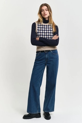 Pull sans manches en laine d’agneau - Beige