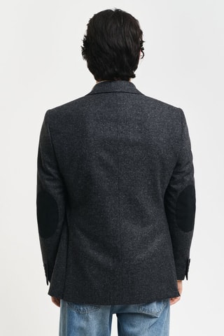 Veste en laine et soie - Noir chiné