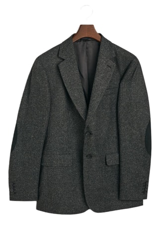 Veste en laine et soie - Noir chiné